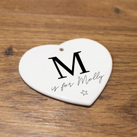 Personalised Ceramic Heart - Initals